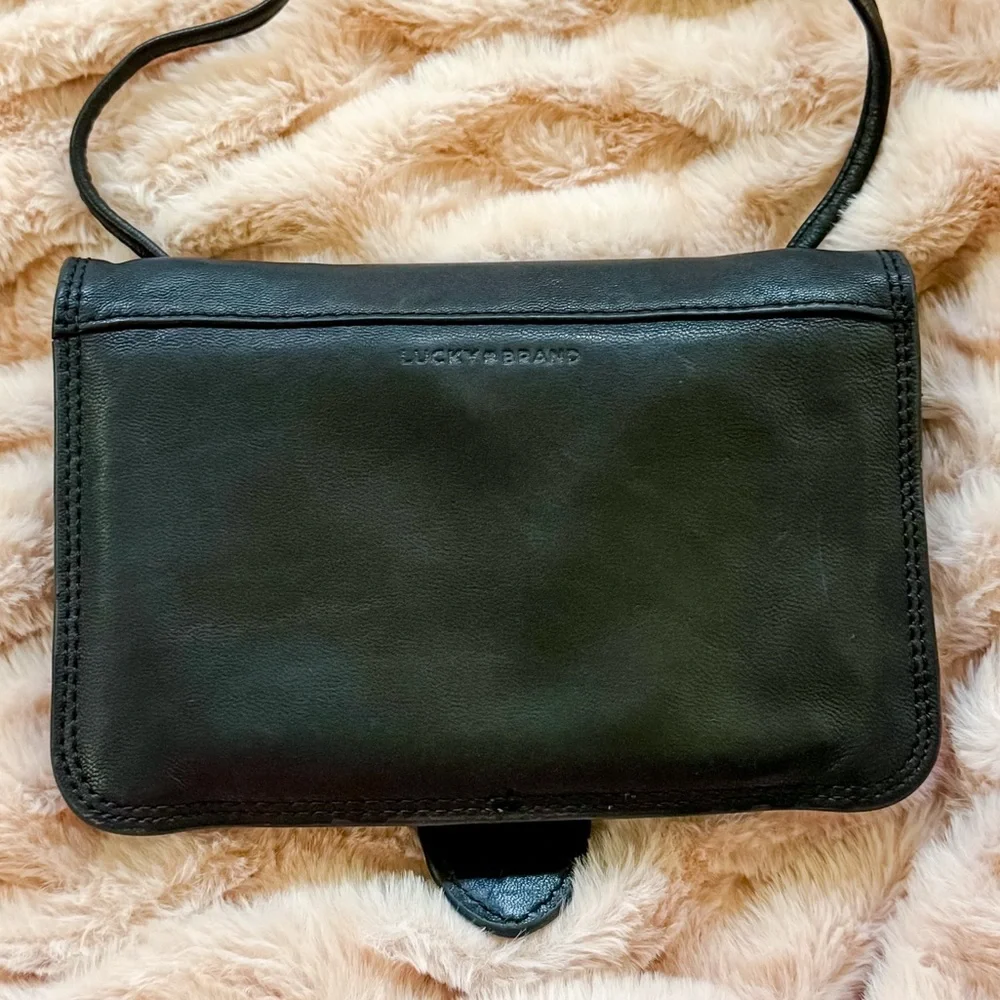 Lucky Brand Black Leather Crossbody Bag